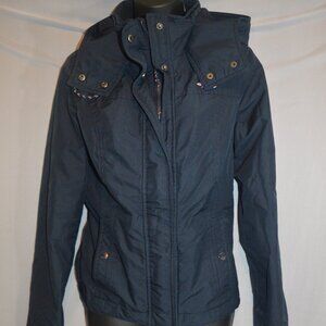 Hollister Hooded Jacket navy blue Women's All Weather Size Small